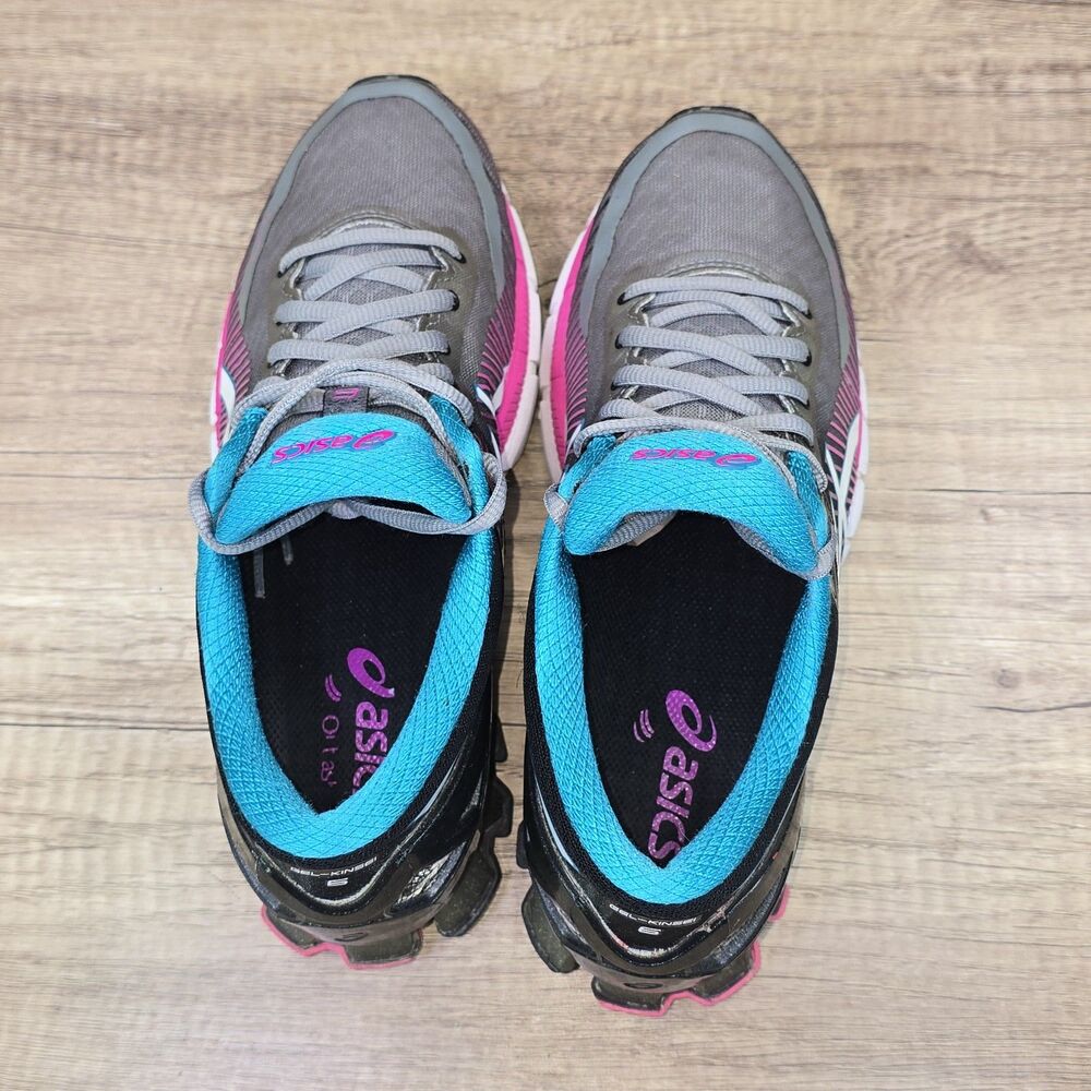 ASICS Gel-Kinsei 6 Women's Size 7.5 Black Gray Pink Blue Running Shoes (T694N) - Picture 8 of 13